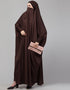 Muslimah Smoking Sleeve Tie at Back Ready To Wear Instant Full Size Jeresy JiIbab Side View